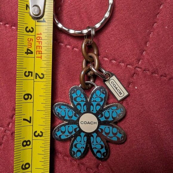 Coach Blue Flower Key Holder - Picture 2 of 2